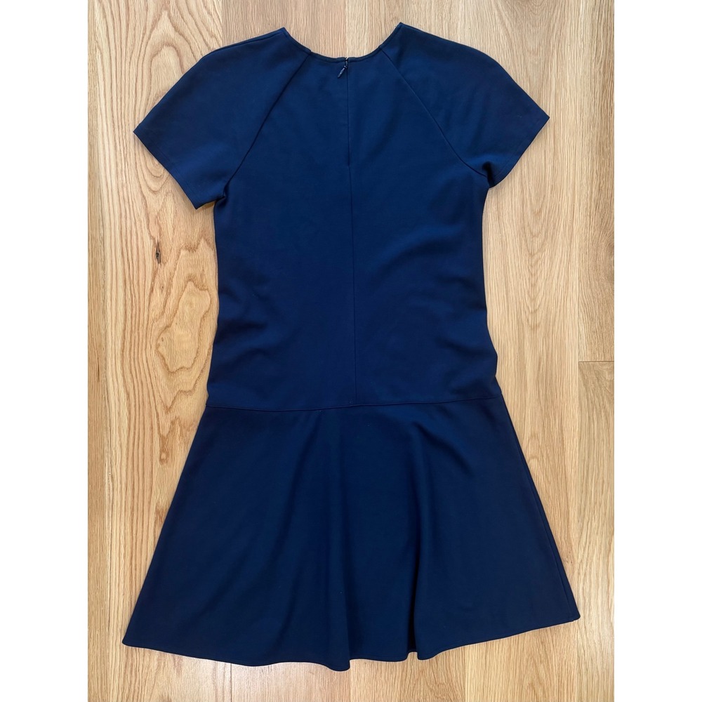 Uniqlo Women's Ponte Knit Fit & Flare Cap Sleeve Mini Dress Navy Sz SM - Picture 4 of 7